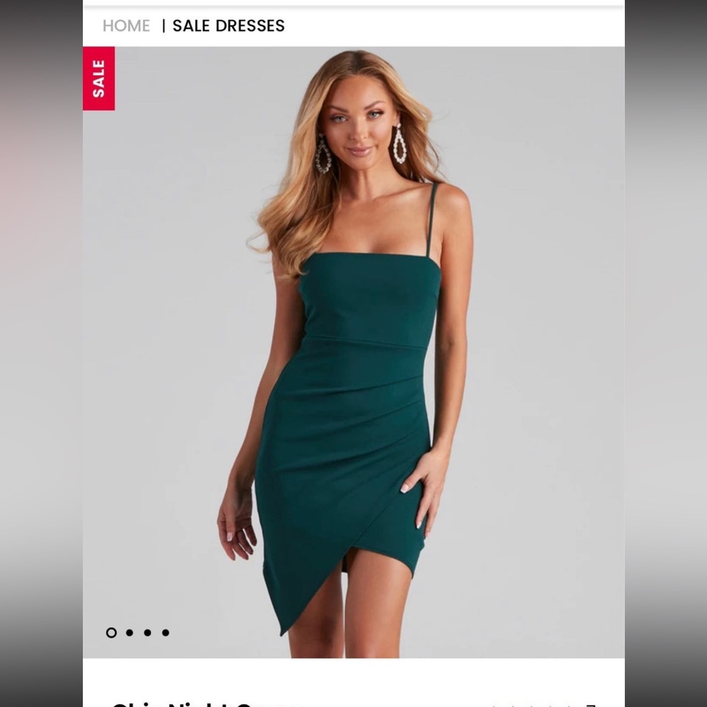 Chic Night Crepe Wrap Mini Dress